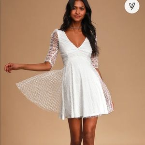 Lulus Sunshine stroll skater dress